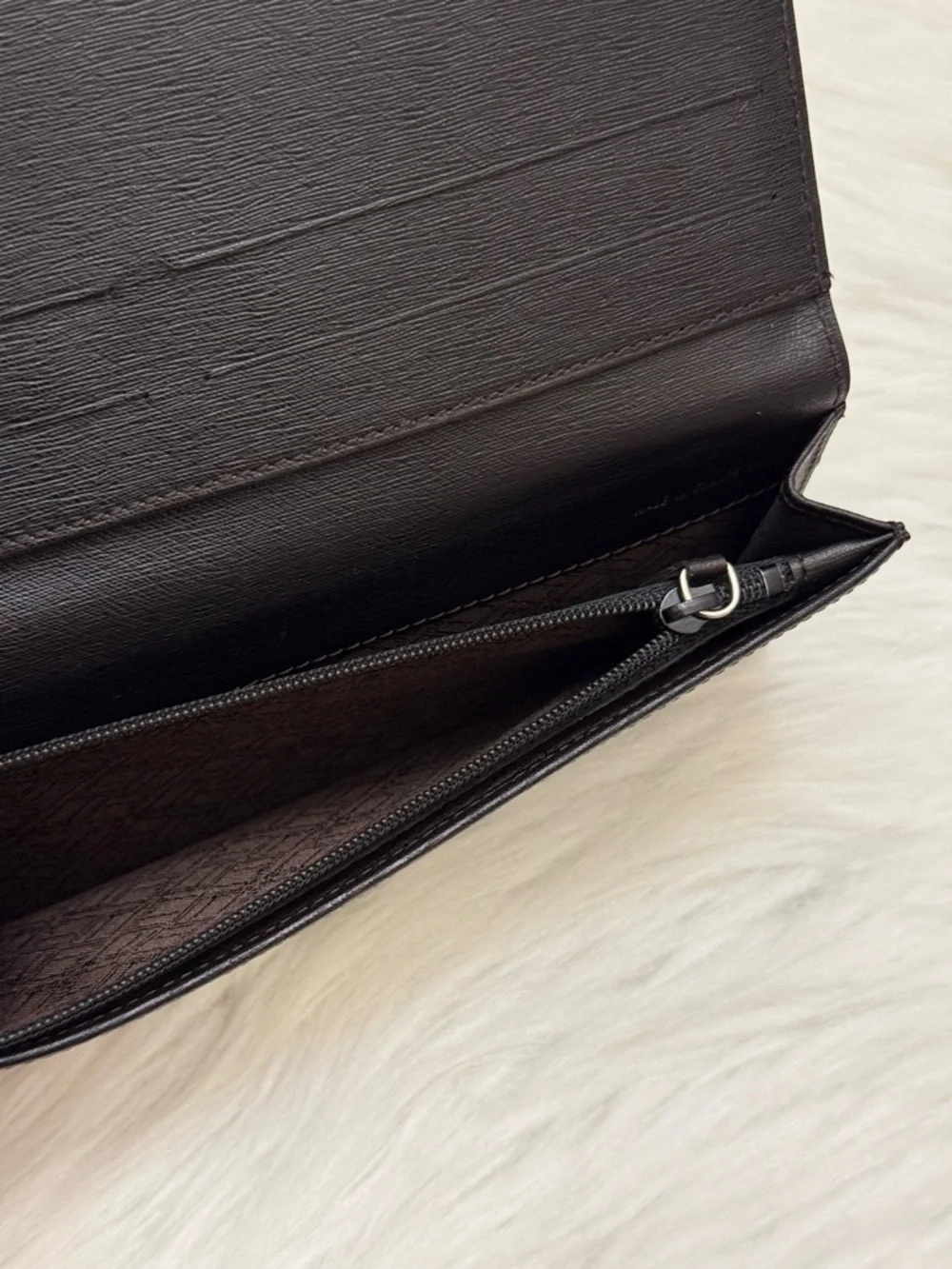 DUNHILL - BLACK SAFFIANO LEATHER LONG BIFOLD WALLET
